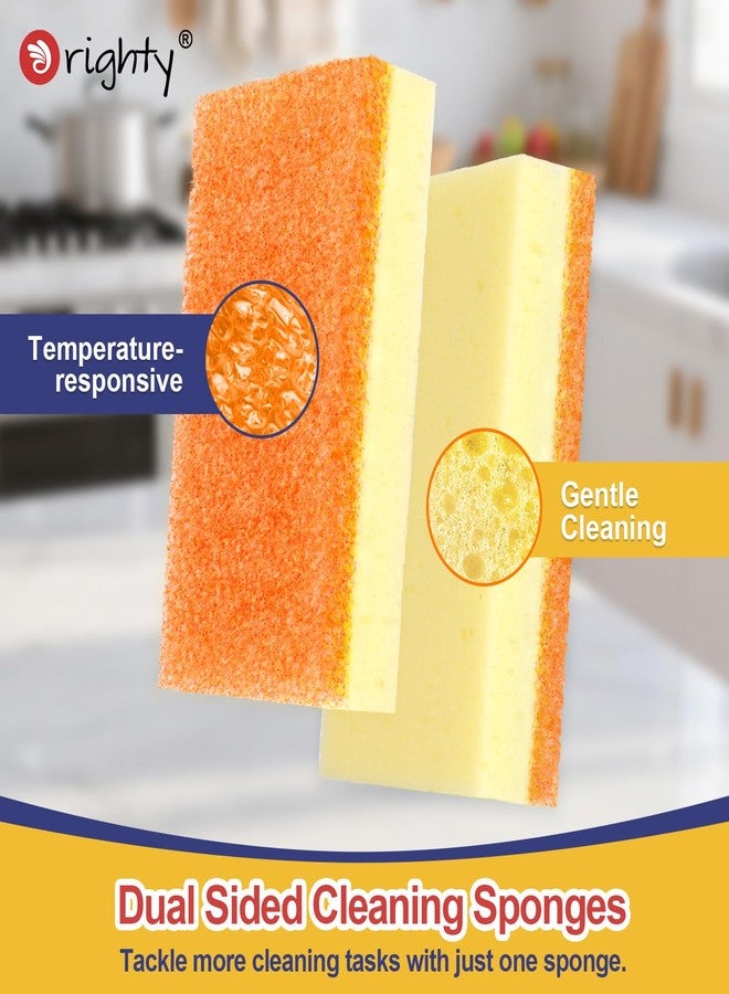 Orighty Dish Sponges, Dual-Sided Temperature-Responsive Kitchen Sponges, Non-Scratch Cleaning Sponge, Dish Scrubber, Scrub Sponge for Kitchen, Bathroom & Household, 6 Pack - Image 2
