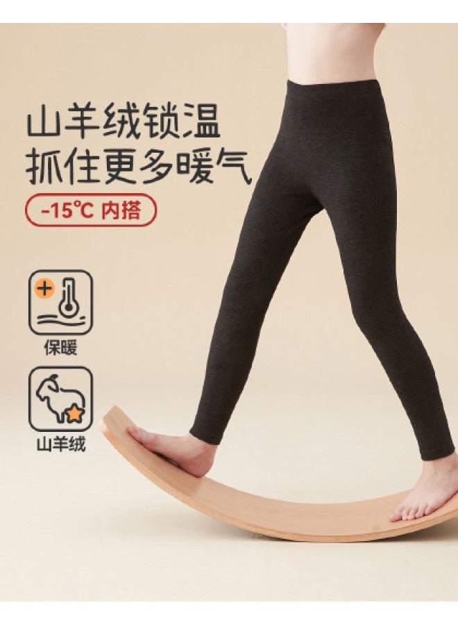 Long time companion thickened Fleece With Cashmere & Silk, Boys' Girls' Thermal Long Underwear Pants - Image 1