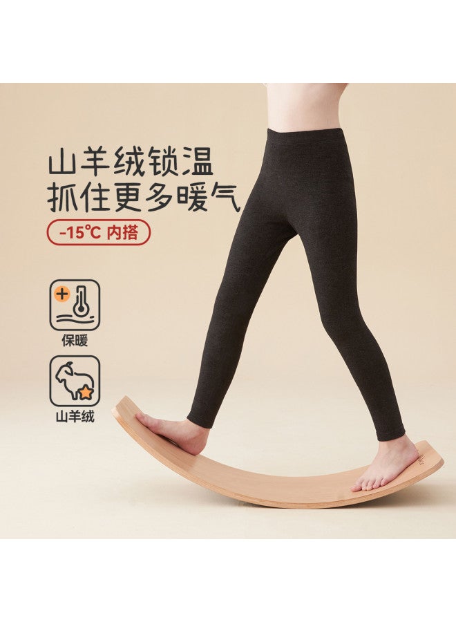 Long time companion thickened Fleece With Cashmere & Silk, Boys' Girls' Thermal Long Underwear Pants - Image 2