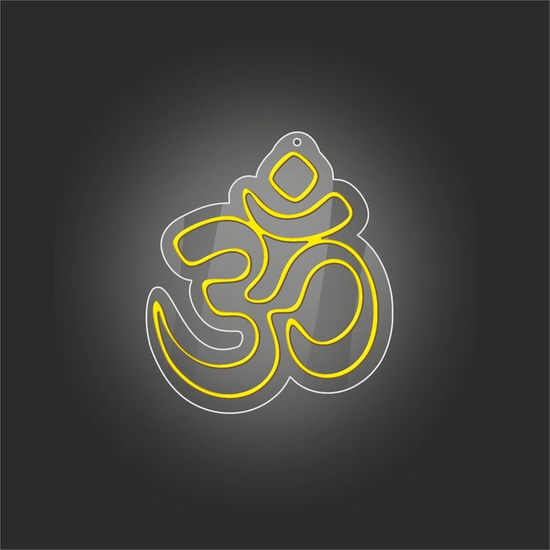 RGY Om Led Neon Light for Wall Office Pooja room Mandir Decoration Home Decore Diwali Gift 8Inch x 9Inch Yellow - Image 4