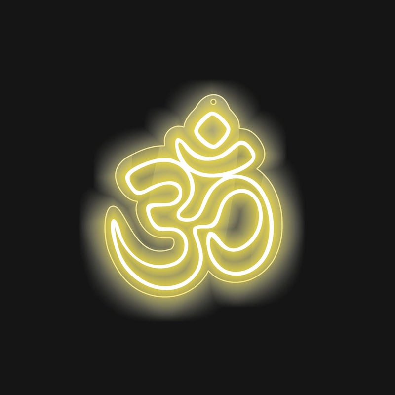 RGY Om Led Neon Light for Wall Office Pooja room Mandir Decoration Home Decore Diwali Gift 8Inch x 9Inch Yellow - Image 2