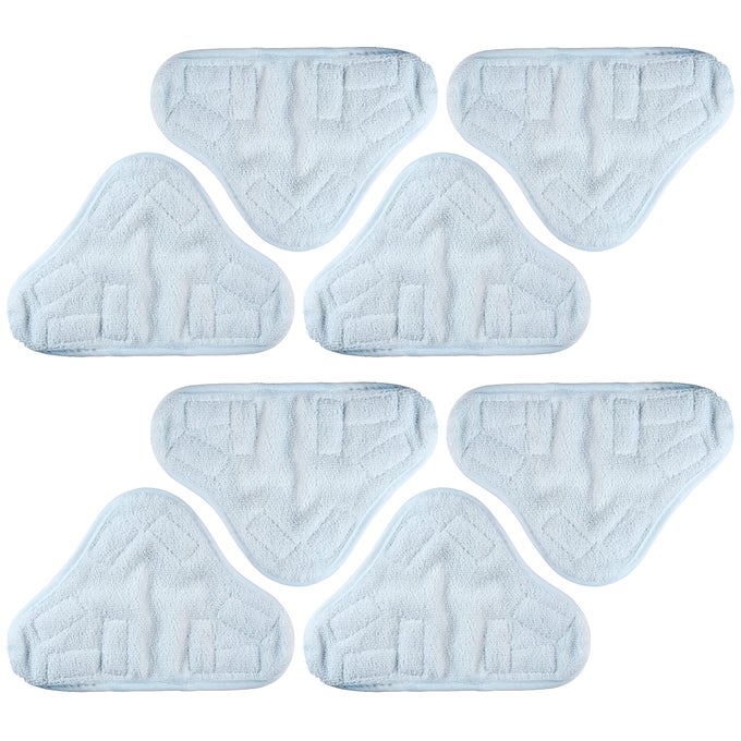 8PACK H2OX5 MICROFIBER STEAM MOP PADS REPLACEMENT FOR H2O H20 STEAM MOP X5 WASHABLE REUSABLE EXACT FIT FOR H2O X5 MODELS