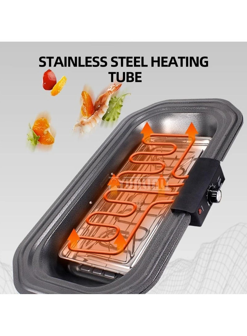 Electric Table Top Grill Griddle - 1800W Indoor/Outdoor Hotplate Cooker, Double Comfort for Kitchen, Camping, Parties & Festivals - Image 3