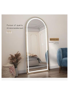 AWD Mirror Full Length, Standing Arched Mirror, Long HD Mirror with LED Lights, Framed Large Free Standing Full Body Mirror 180cm for Bedroom Dressing Home Decoration Gift.  - Image 4