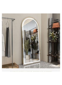 AWD Mirror Full Length, Standing Arched Mirror, Long HD Mirror with LED Lights, Framed Large Free Standing Full Body Mirror 180cm for Bedroom Dressing Home Decoration Gift.  - Image 3