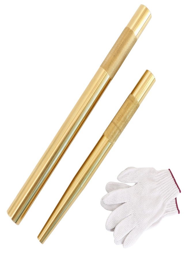 Tektall 2 Pcs Brass Drift Pin Punch Set Hand Tool Punches 3/8in to 5/8in, 3/4in Mechanic’s Non-Marring Chisel Punches - Image 1