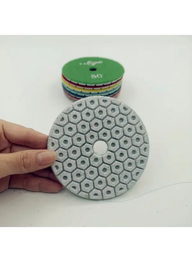2PCS 4 Inch Hexagonal Diamond Wet Polishing Pads 400 Grit For Marble Granite - Image 5