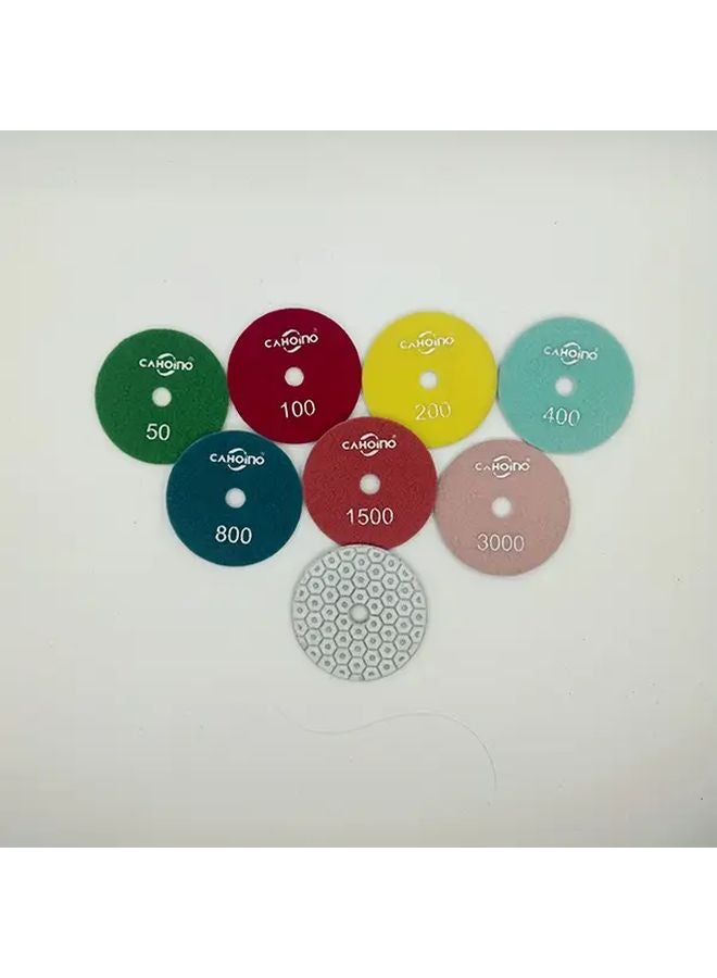 2PCS 4 Inch Hexagonal Diamond Wet Polishing Pads 400 Grit For Marble Granite - Image 2