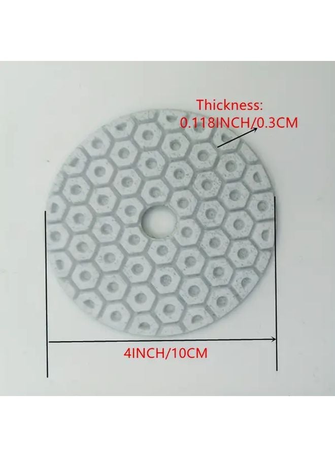 2PCS 4 Inch Hexagonal Diamond Wet Polishing Pads 400 Grit For Marble Granite - Image 3