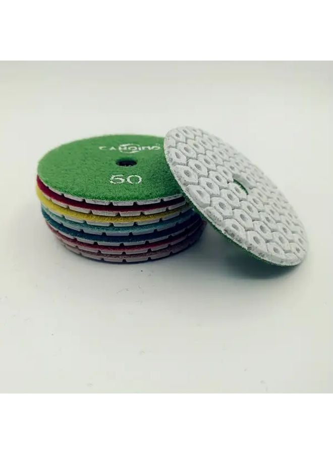 2PCS 4 Inch Hexagonal Diamond Wet Polishing Pads 400 Grit For Marble Granite - Image 4