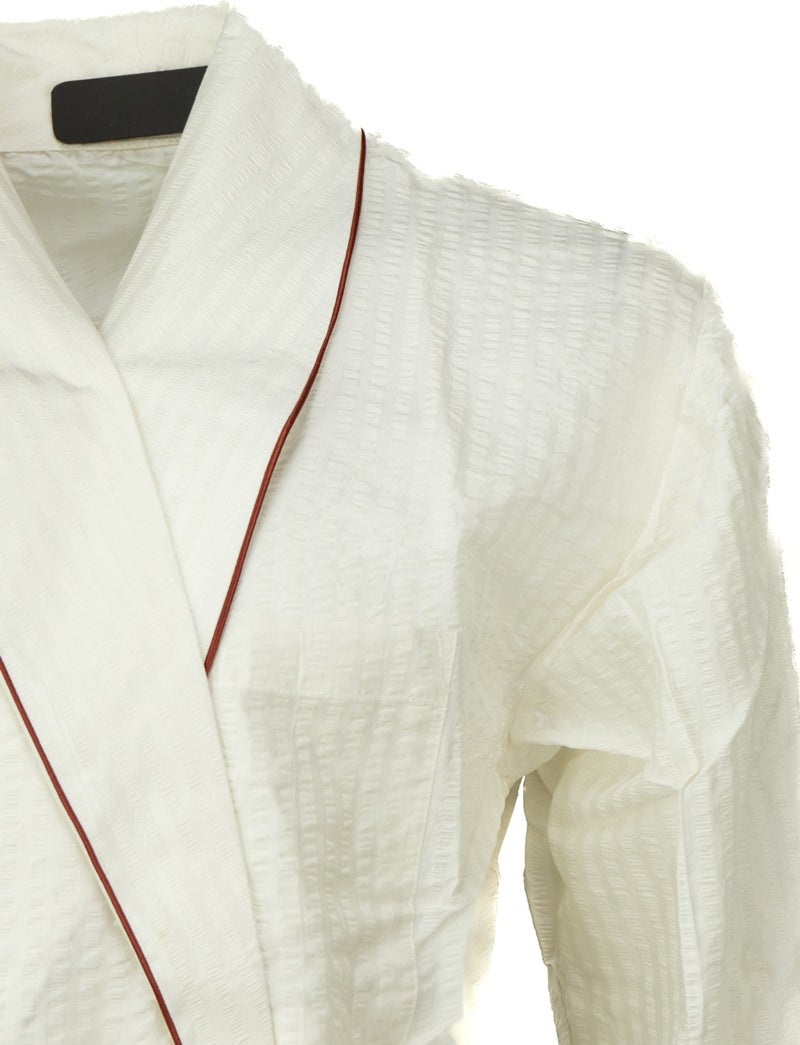 Ottoland Men's Classic Model Robe Premium 100% Cotton Woven Classic Robe Pocket Comfort Full Pattern  - Image 4