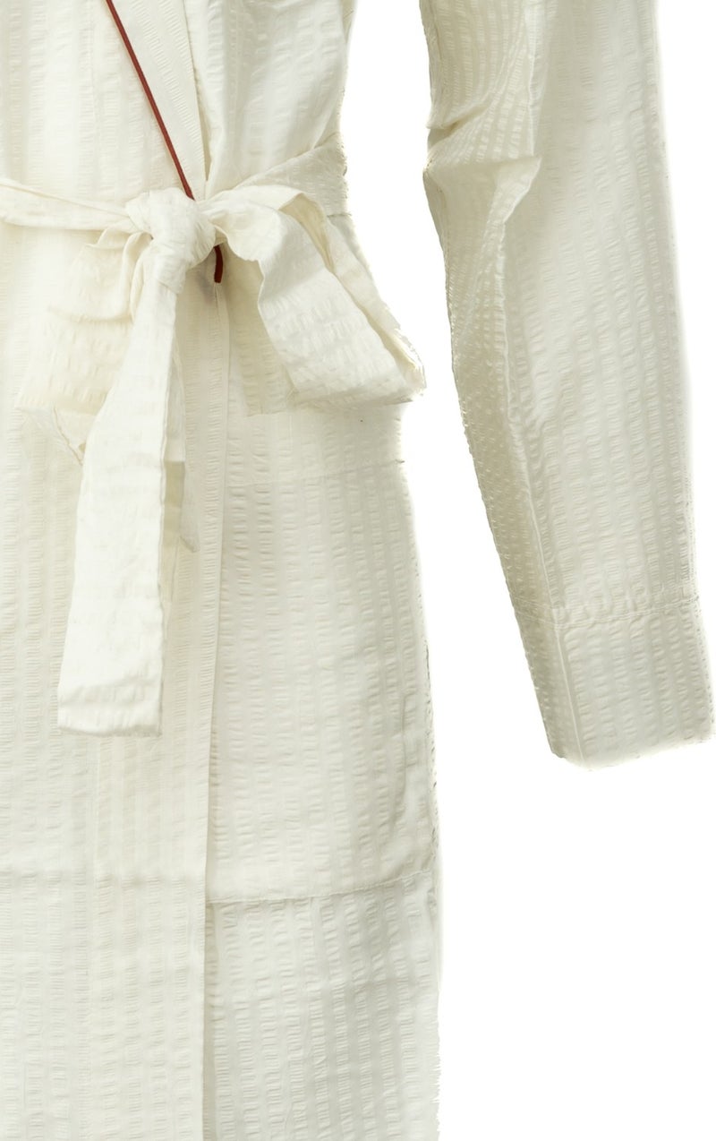 Ottoland Men's Classic Model Robe Premium 100% Cotton Woven Classic Robe Pocket Comfort Full Pattern  - Image 3
