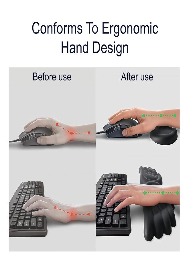 REDVOIU Angel Wing Wrist Rest,Cute Wrist Rest for Keyboard and Mouse,Hand Rests Set Include Ergonomic Keyboard & Mouse Hand Rest and Coaster,Filled Resilient Memory Foam,for Work,Study,Gaming (White) - Image 5