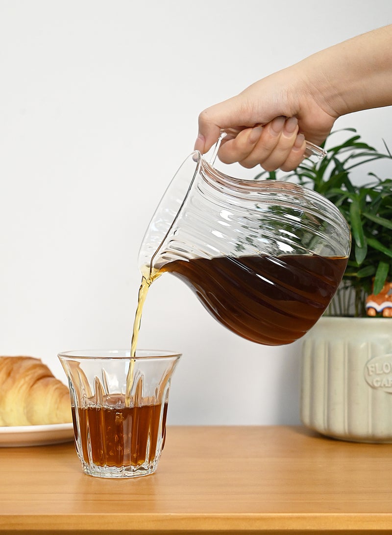 EqiEch V60 Coffee Server Pot Heat Resistant Borosilicate Glass Pour Over Coffee Maker 2-4 CUP Tea Kettle Hand Drip Coffee Jug Barista Server 650ml - Image 3