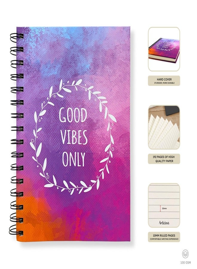 دفتر ملاحظات حلزوني أنيق مع مفكرة رفيعة (21.2 × 15.2 سم) 192 صفحة 80 جرام/متر مربع (عين شريرة و GV) - Image 3