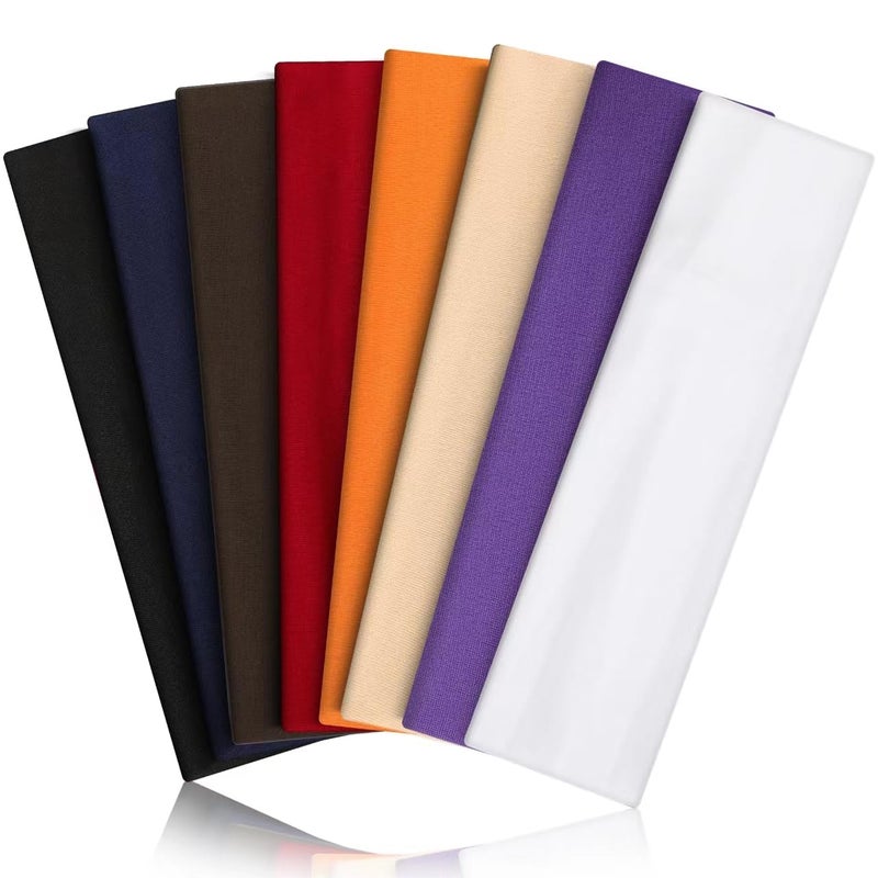 VANRUID Headbands for Women 8PCS [Summer-Exclusive Headband], Non Slip Sports Headband Elastic Soft Running Fashion Headband Absorb Sweat Headbands for Men for Women for Working Out, Travel - Image 1