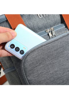 MIBRU Coffee tools bag gray Double Layer Thermal Lunch Bag Large Capacity Picnic Box Meal Pouch Food Insulated Cooler Delivery Bags for Women Men Kids  - Image 4