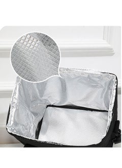 MIBRU Coffee tools bag gray Double Layer Thermal Lunch Bag Large Capacity Picnic Box Meal Pouch Food Insulated Cooler Delivery Bags for Women Men Kids  - Image 2