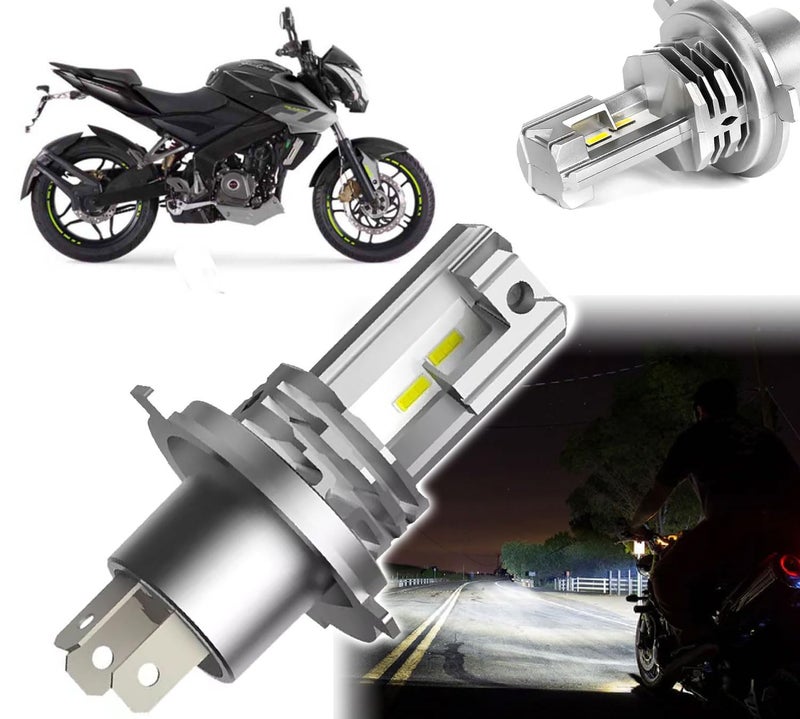 Auto Pearl V3 LED Headlight Bulbs Hi/Low Beam Fits for Vehicle H4 Compatible with Pulsar 200 NS FIBS6 (Pack of 1) - Image 1