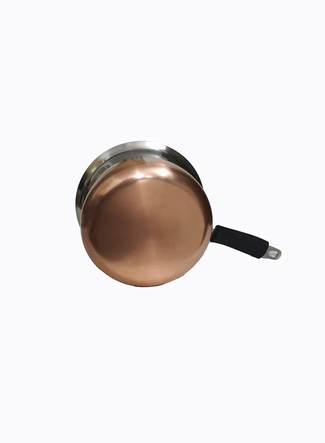 8 Pcs Set - Stainless Steel Copper Bottom Saucepan With Lid, Tea Coffee Pan, Milk Pan, Tapeli Patila, Sauce Pot Cookware with Handle Combo Set of 8 Pcs (800 ml, 1200 ml,1700 ml and 2000 ml) - Image 2