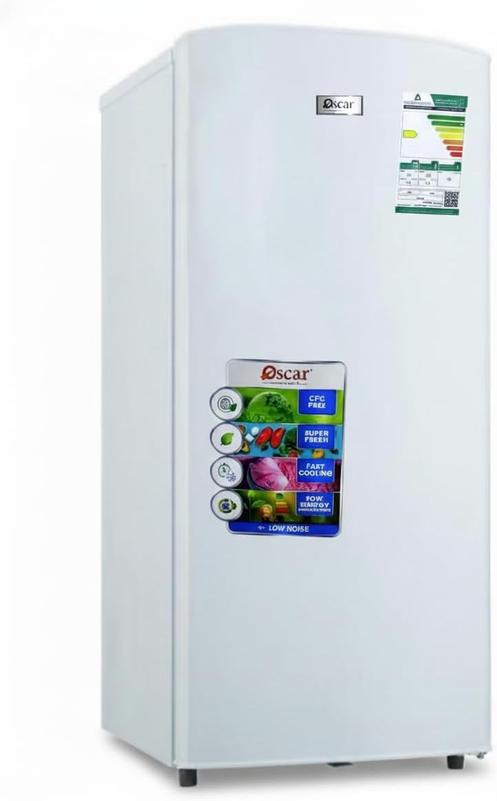 ثلاجة أوسكار بباب واحد ORF170R، سعة 170 لتر، خالية من مادة CFC، لون أبيض - Image 1