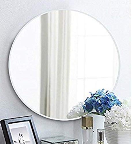 PRINCE ART Mirror Glass for Bathroom Wall Decorative Mirror for Dressing Room Bedroom Living Room Hall Makeup Room Wash Basin Round Shape Size 21 x 21 Inch - Image 4