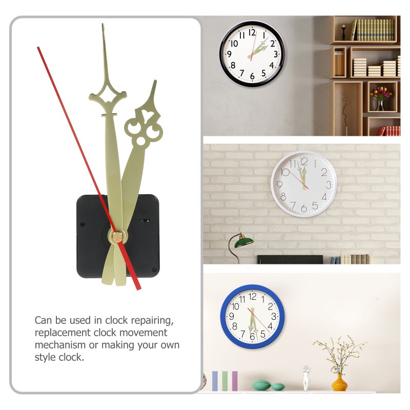 1 Set Clock Mechanism Replacement Battery Operated Clock Movement And Clock Hand - Image 3