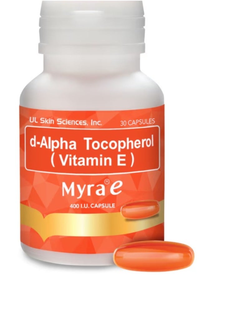 Myra E d-Alpha Tocopherol  Vitamin E Myra e 400 I.U.30CAPSULE  - Image 1