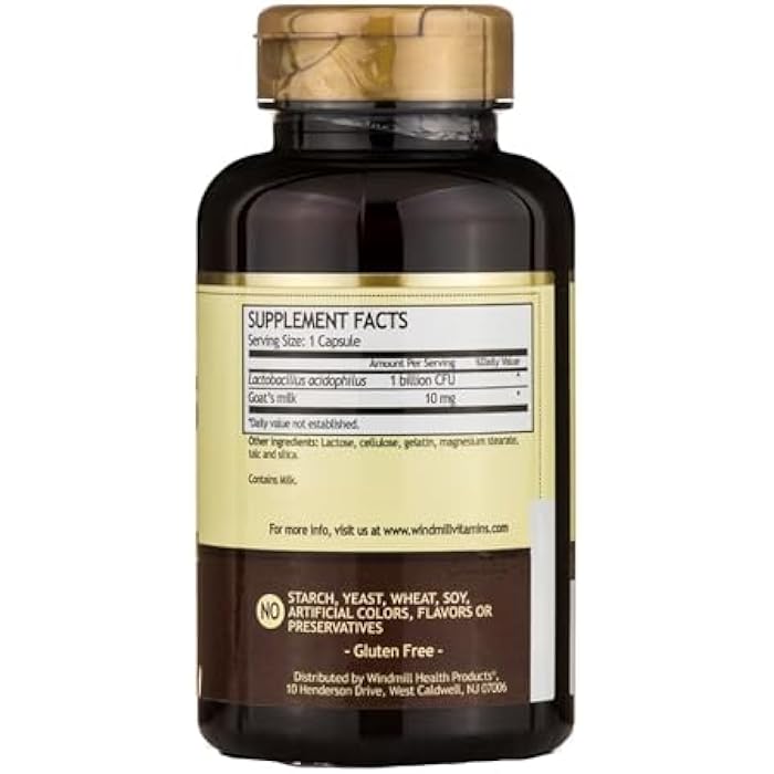 WINDMILL Acidophilus W/Goat Milk Caps 100's Windmill - Image 2