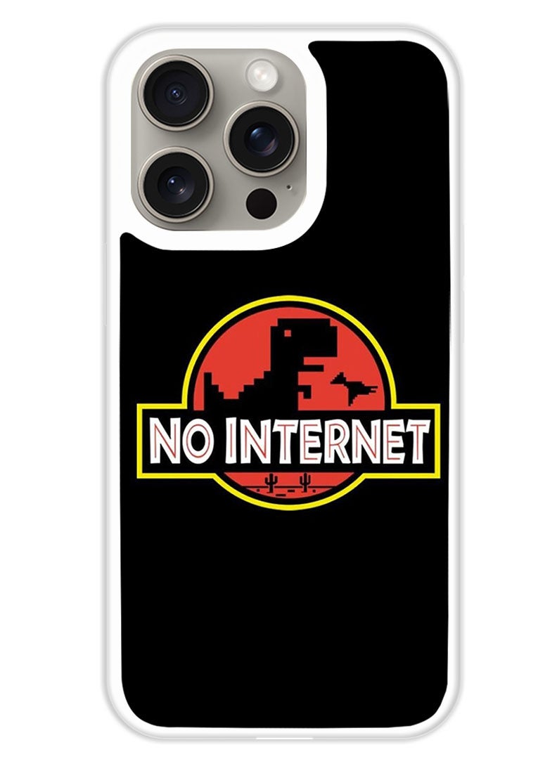 Theodor Protective Case Cover For APPLE IPHONE 15 Pro No Internet (White Bumper) - Image 1