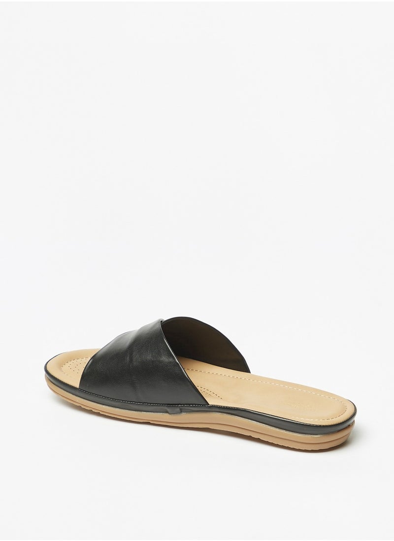 Flora Bella By Shoexpress - Womens Solid Slide Sandals - Image 1
