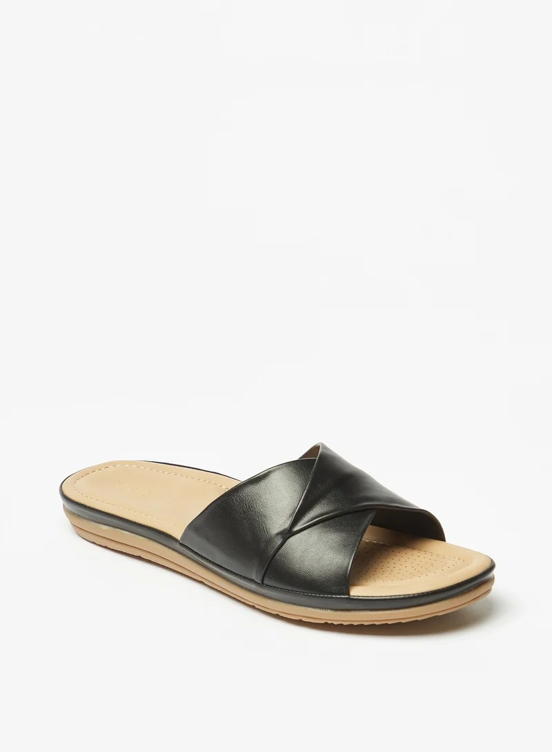Flora Bella By Shoexpress Womens Solid Slide Sandals