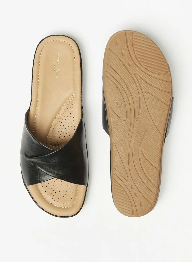 Flora Bella By Shoexpress Womens Solid Slide Sandals
