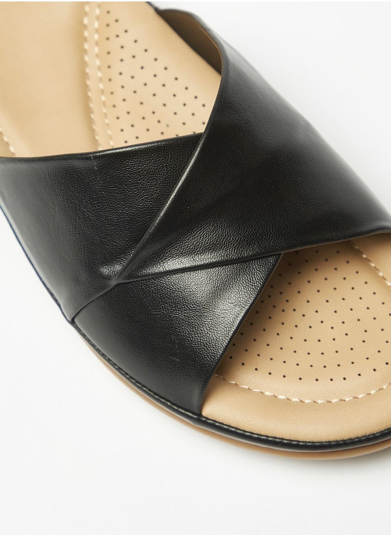 Flora Bella By Shoexpress - Womens Solid Slide Sandals - Image 1