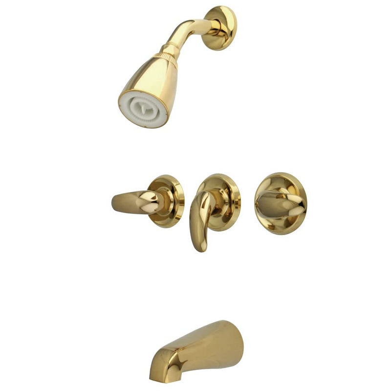 Kingston Brass KB6232LL Legacy Tub and Shower Faucet Polished Brass5Inch Spout Reach