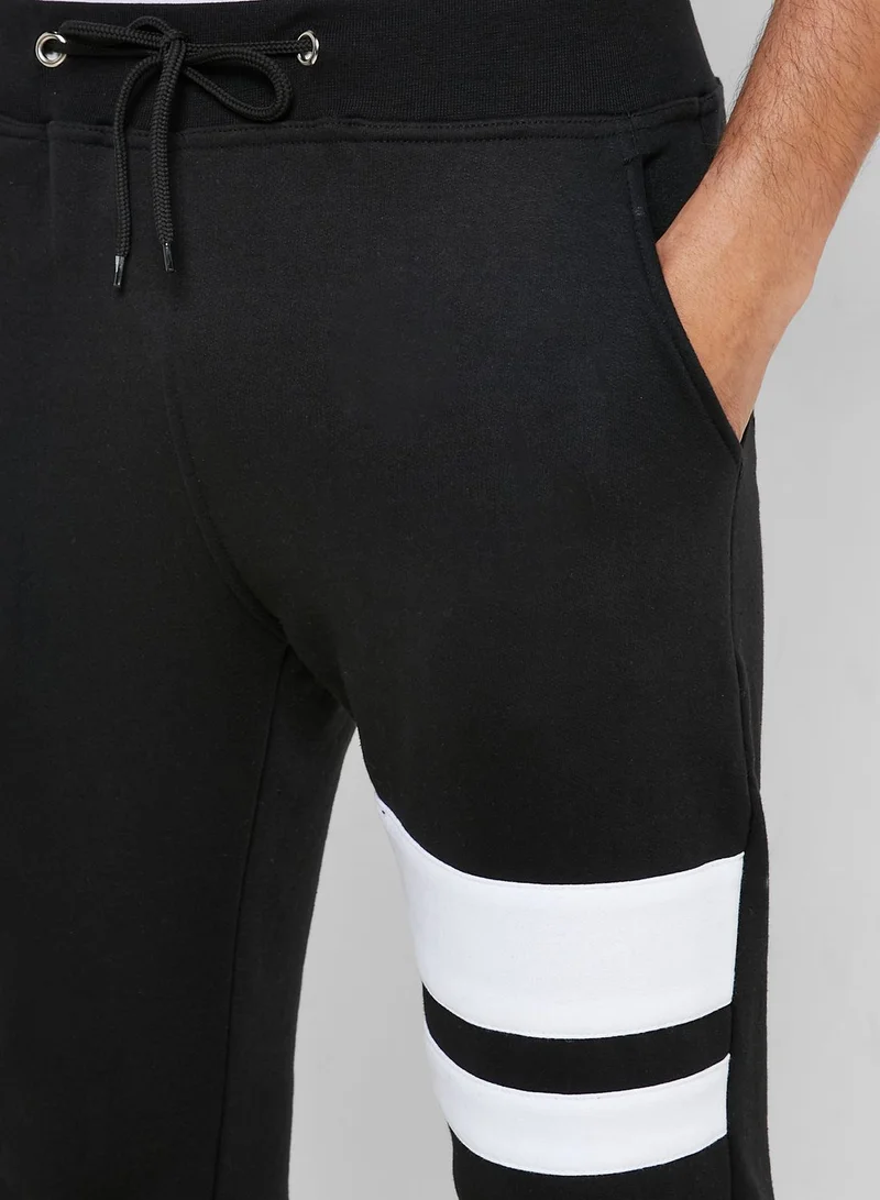 Seventy Five Knee Striped Joggers