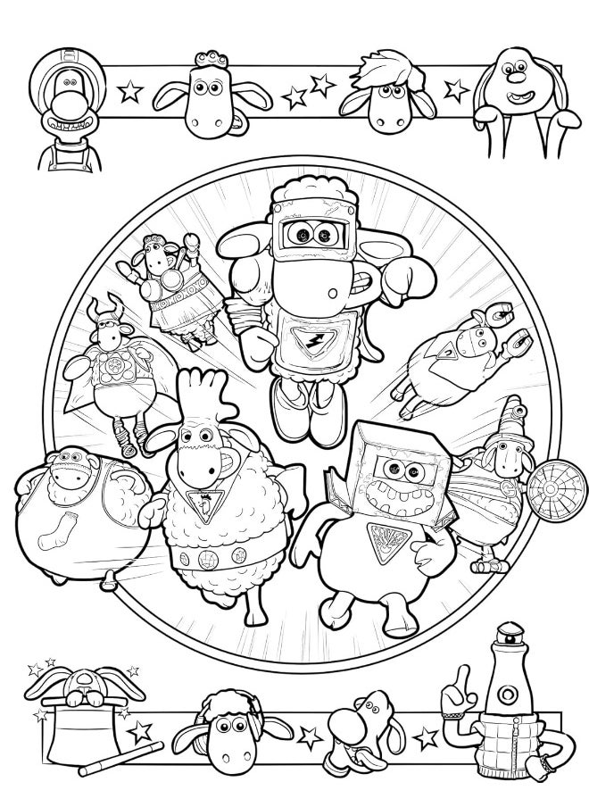 null - Shaun the Sheep: The Official Colouring Book (Aardman) - Image 1