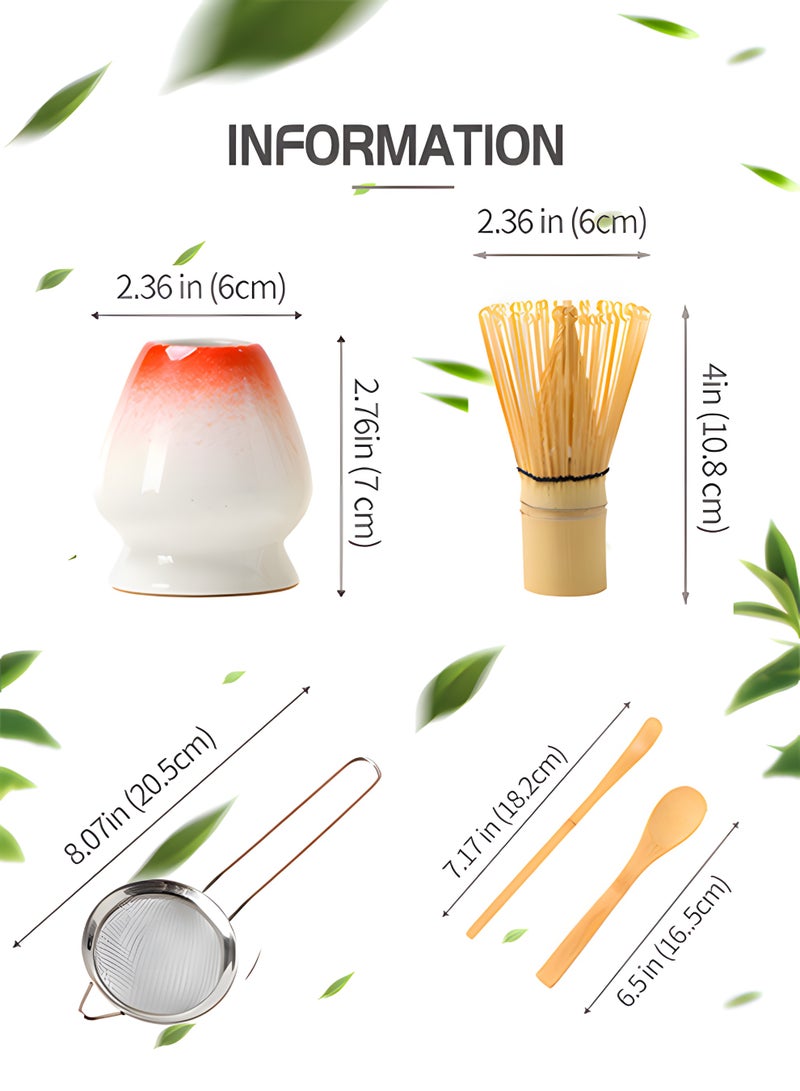 5 Pieces Matcha Tea Whisk Set (Tea Whisk, Traditional Spoon, Tea Spoon, Tea Whisk Holder, Sieve), Resin Matcha Tea Whisk Tea Whisk Brush Tool, Matcha Whisk Set for Traditional Matcha Cup  - Image 2