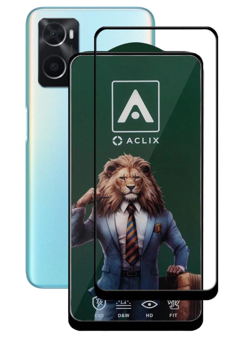 ACLIX Antistatic ESD Dustproof Premium Quality High Definition Tempered Glass Screen Protector Designed For Oppo A76 - Image 1