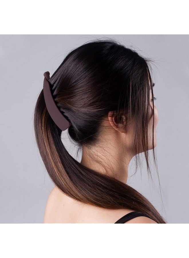 SUN Ring SUNRING Large Banana Clips Hair Big Banana Hair Clips for Thick hair,Non-slip Ponytail Holder Clip for Women (Pack of 8, Dark shade) - Image 3