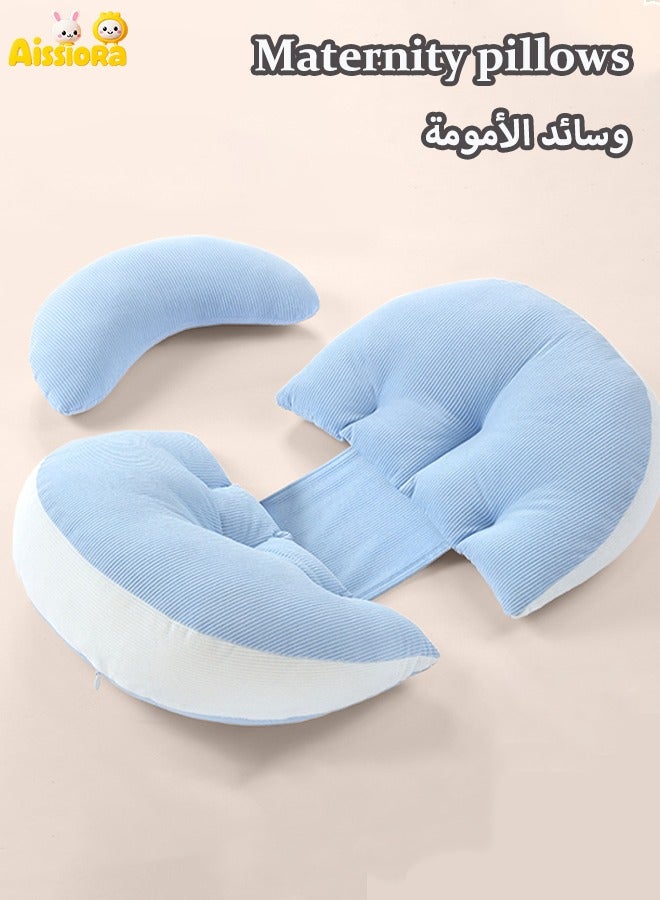 Aissiora Pregnancy Pillow for Sleeping Maternity Pillow Maternity/Pregnancy Body Pillow Support for Back, Legs, Belly, HIPS of Pregnant Women, Detachable and Adjustable Soft Pregnancy Body Pillow - Image 1