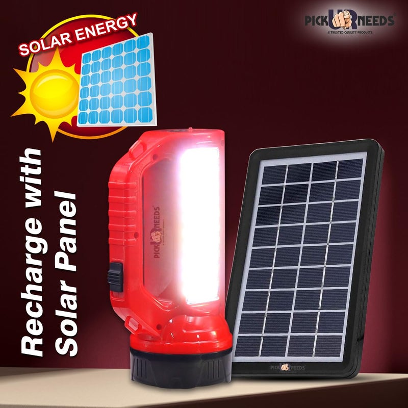 Pick Ur Needs Emergency Rechargeable Solar Torch Light Flashlight 50W 20 SMD Side Handheld with Eco Friendly Solar Panel 3W9V Color As Per Availability - Image 2