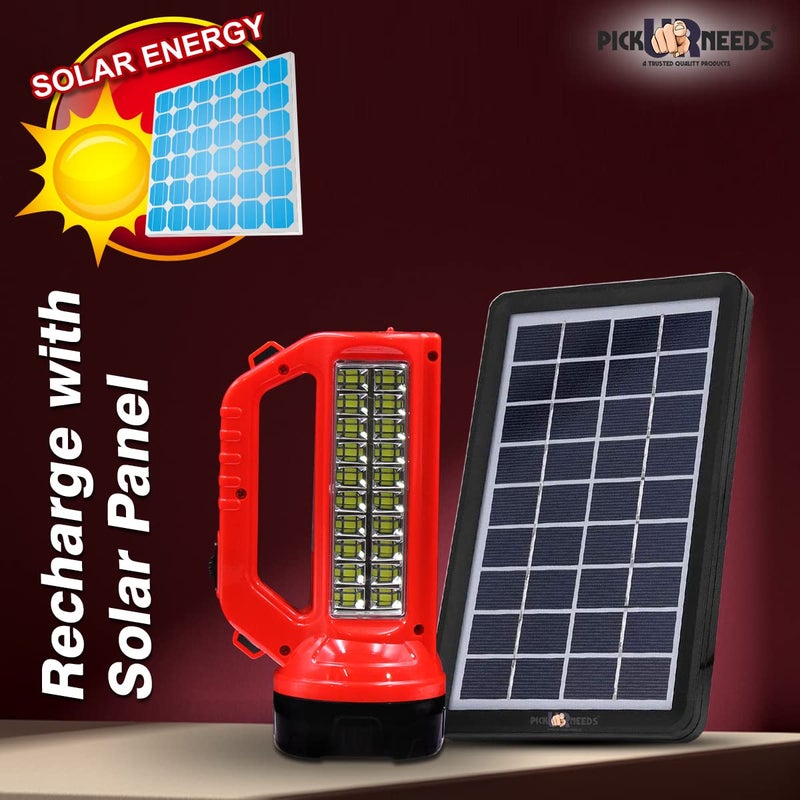 Pick Ur Needs Emergency Rechargeable Solar Torch Light Flashlight 50W 20 SMD Side Handheld with Eco Friendly Solar Panel 3W9V Color As Per Availability - Image 4