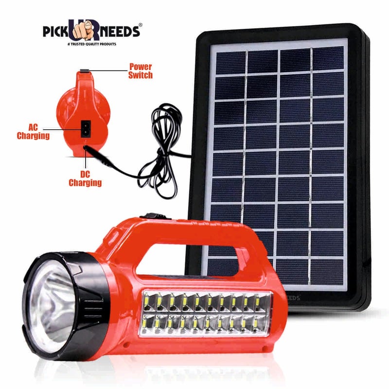 Pick Ur Needs Emergency Rechargeable Solar Torch Light Flashlight 50W 20 SMD Side Handheld with Eco Friendly Solar Panel 3W9V Color As Per Availability - Image 3