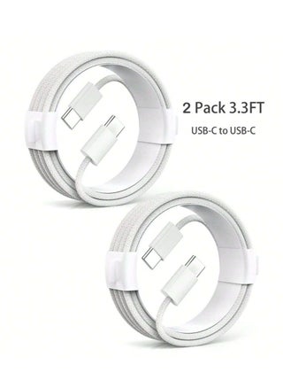 USB C to USB C Charging Cable 3ft 60W 2Pack, USB C Cable for Charging Apple, Type C to Type C Fast Charger Cord Compatible for iPhone 15/15 Pro/15 Pro Max/15 Plus,iPad Pro, Air5, MacBook Air (White) - pzsku/Z70B38B2B048BBA0F8378Z/45/_/1714619221/cb61ceba-8db4-46bb-87b1-7df0cf663a44