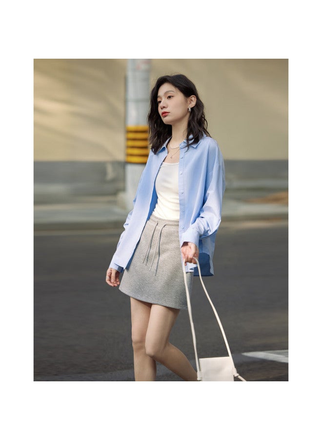 dme Demana Spring Commute Simple Air Layer Elastic Waist Straight Comfortable Slimming Short Skirt For Women - Image 4