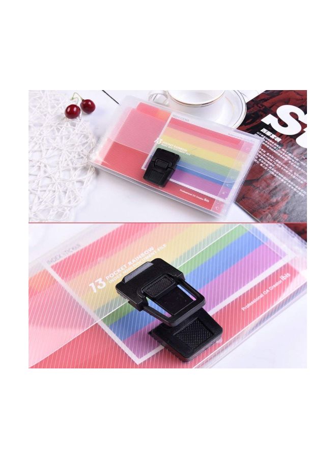 NIBEMINENT 13-Pockets File Folder Clear/Red/Black  - Image 3