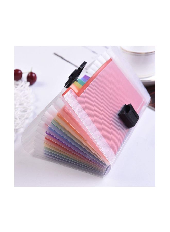 NIBEMINENT 13-Pockets File Folder Clear/Red/Black  - Image 2