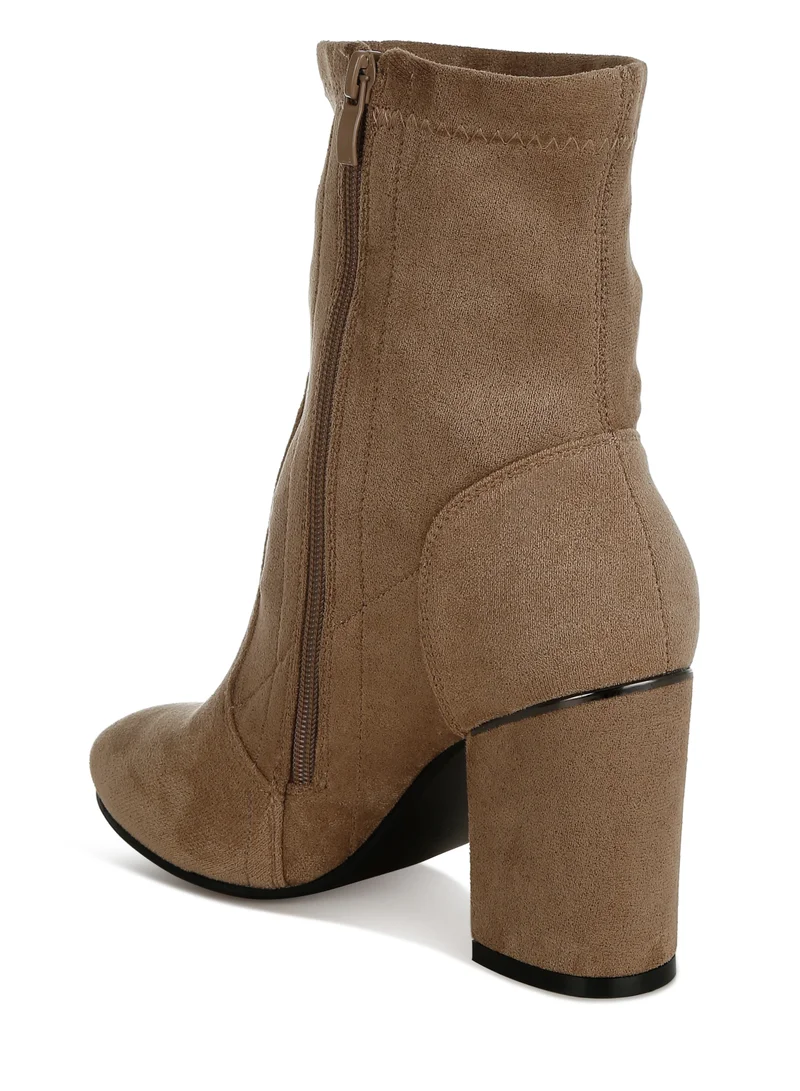 London Rag Microfiber Sock Boots in Beige