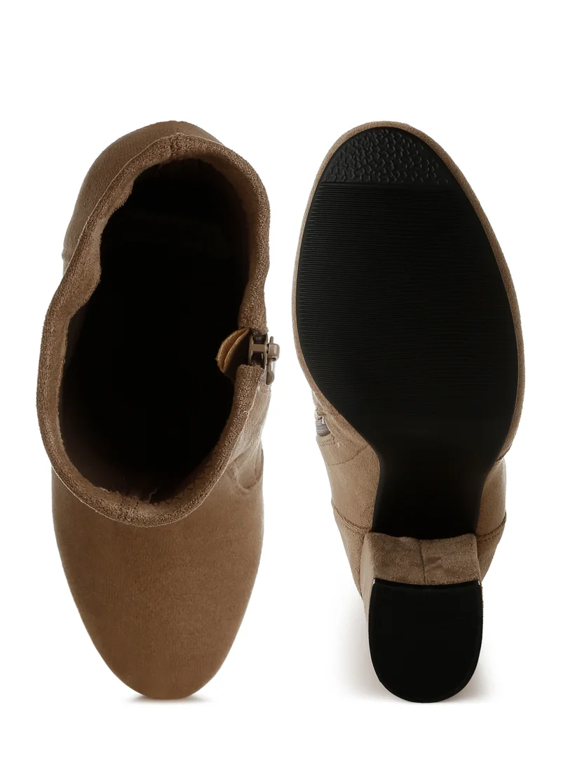 London Rag Microfiber Sock Boots in Beige